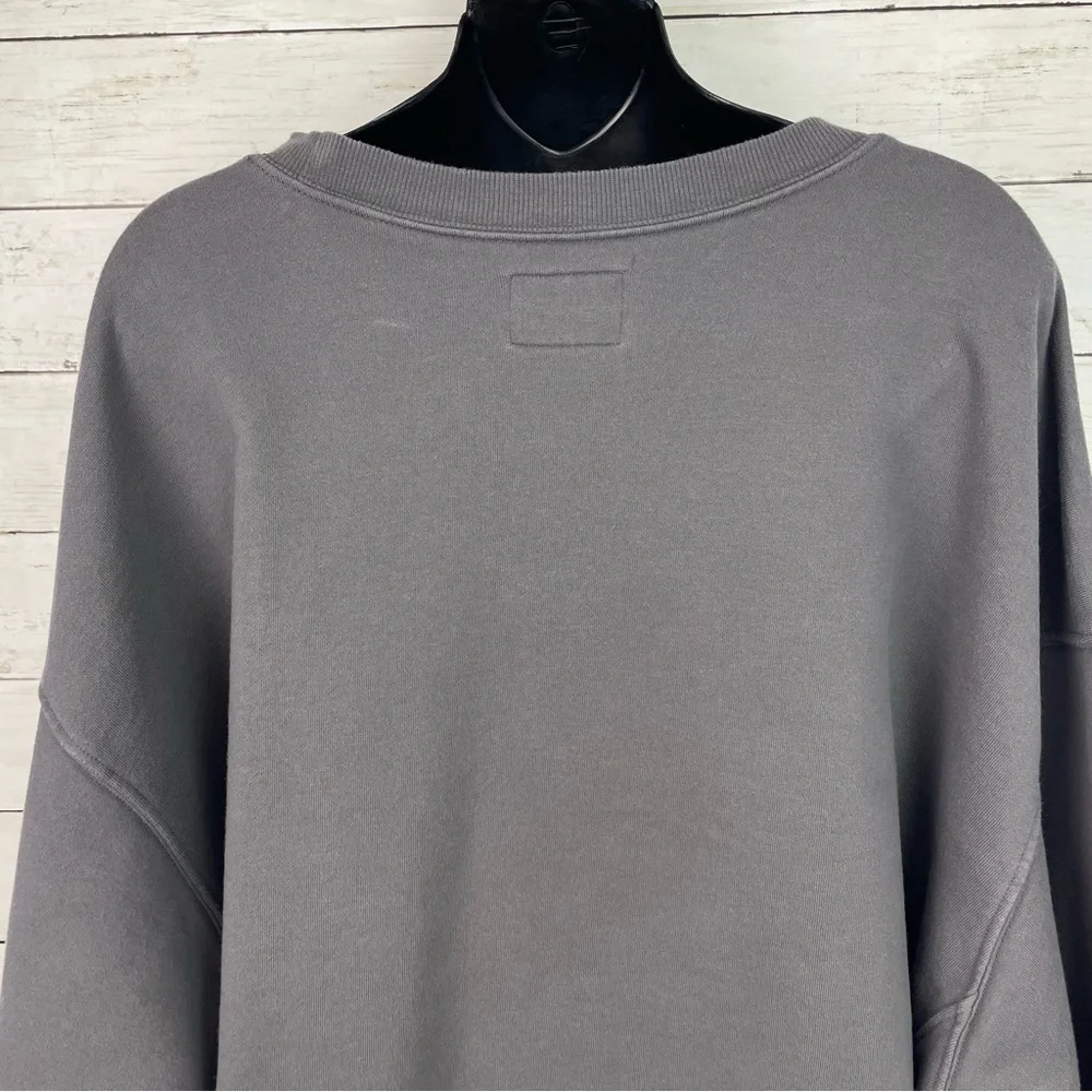 Daily Drills Oversized Crew Neck Sweatshirt Unisex M/L Vintage Black - Picture 9 of 15